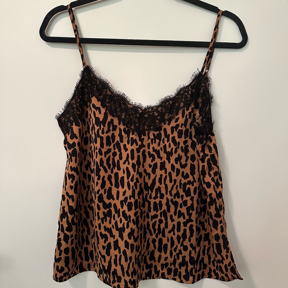 BP Leopard Tank with Lace Detail